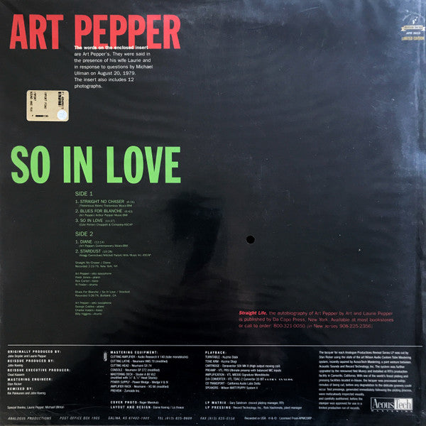 Release: So In Love-Vinyl-US-None-APR 3013-4765727