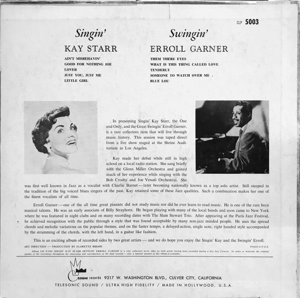 Master Release: Singin' Swingin' by Kay Starr