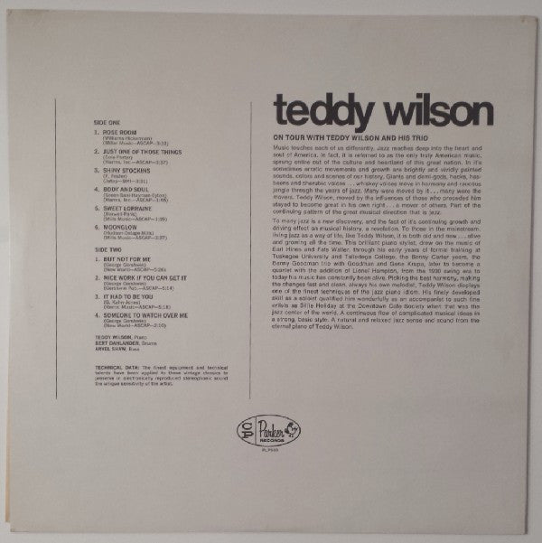 Master Release: "On Tour" With Teddy Wilson And His Trio by Teddy Wilson Trio