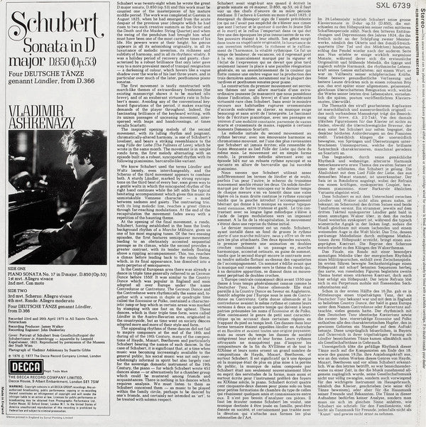 Sonata In D Major D.850 (Op.53) / Four Deutsche Tänze From D.366