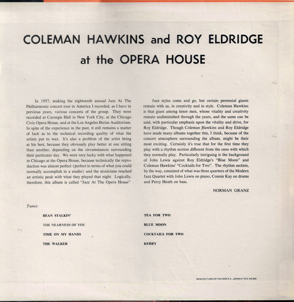 Release: At The Opera House-Vinyl-Japan-1979-MV 2658-6373402