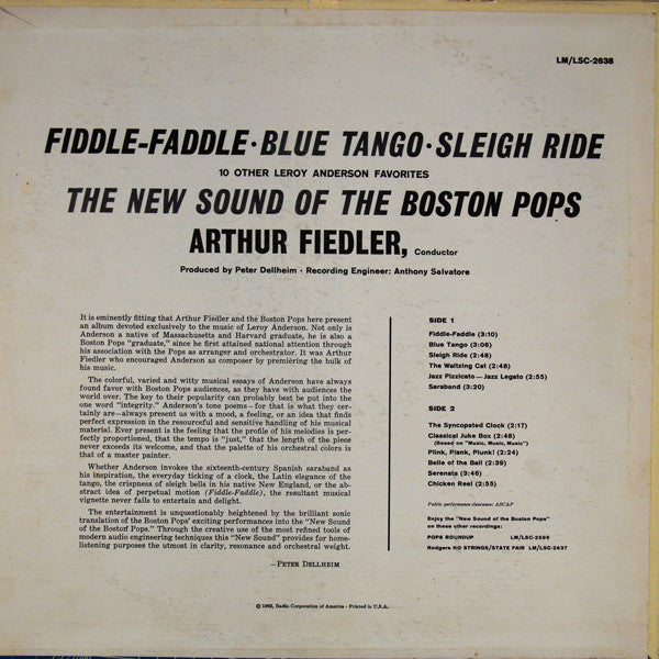 Fiddle-Faddle And Other Leroy Anderson Favorites
