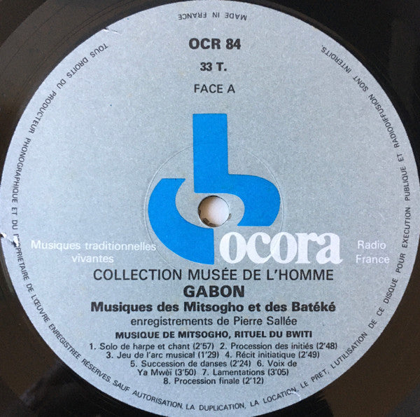 Gabon: Musiques Des Mitsogho Et Des Batéké
