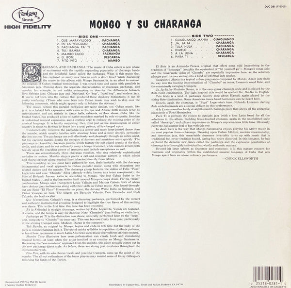 Release: ¡Sabroso! Charanga Y Pachanga-Vinyl-US-1987-OJC-281, F-8058-5697315
