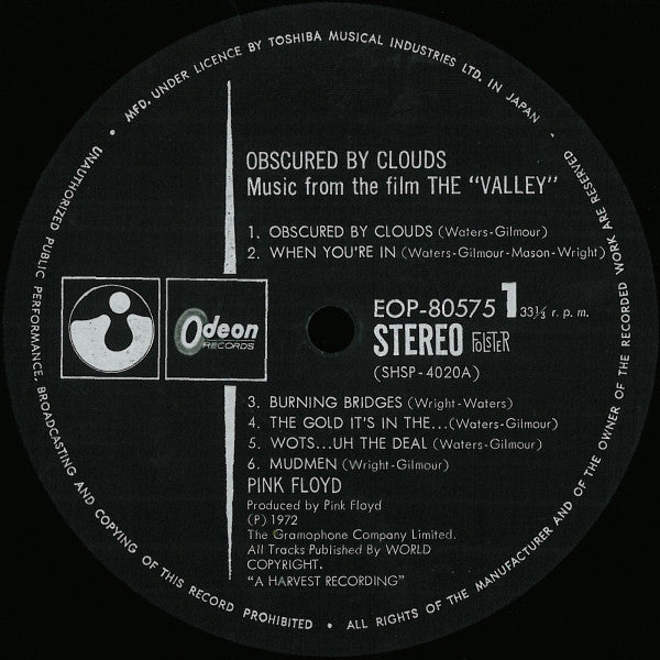 Obscured By Clouds = 雲の影