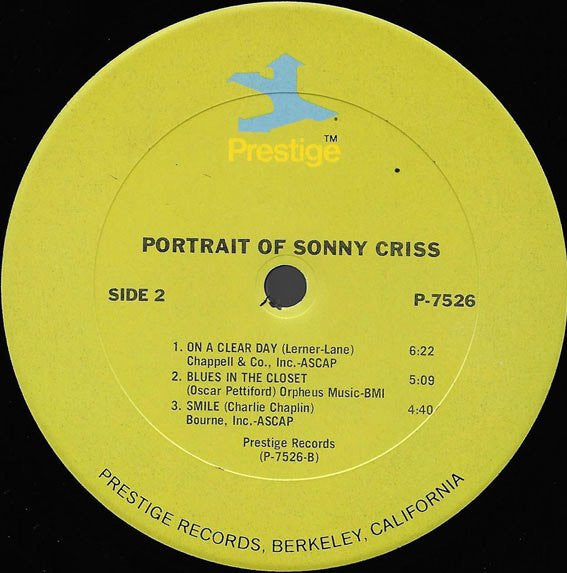 Portrait Of Sonny Criss