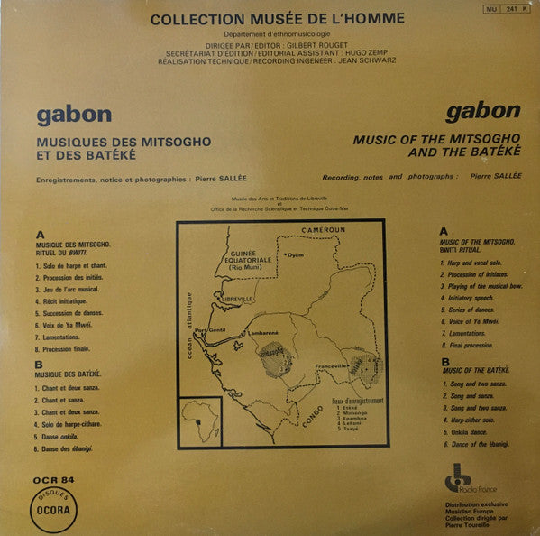 Gabon: Musiques Des Mitsogho Et Des Batéké