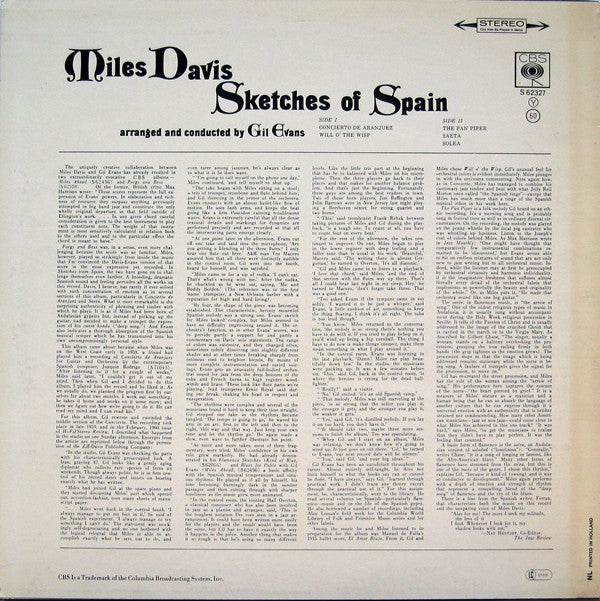 Release: Sketches Of Spain-Vinyl-Europe-None-CBS 62327, S 62327, (S) 62327-4774615