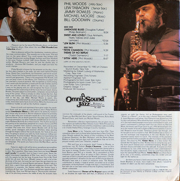 Master Release: Phil Woods / Lew Tabackin by Phil Woods