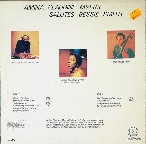 Master Release: Salutes Bessie Smith by Amina Claudine Myers