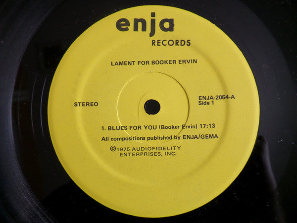 Lament For Booker Ervin