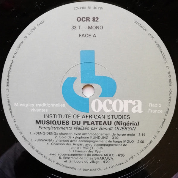 Nigéria Musiques Du Plateau