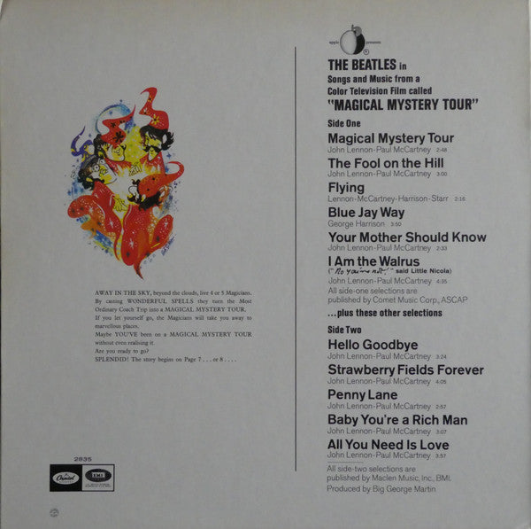Release: Magical Mystery Tour-Vinyl-US-1971-SMAL 2835, MAL 2835, 2835, SMAL-2835-2555751
