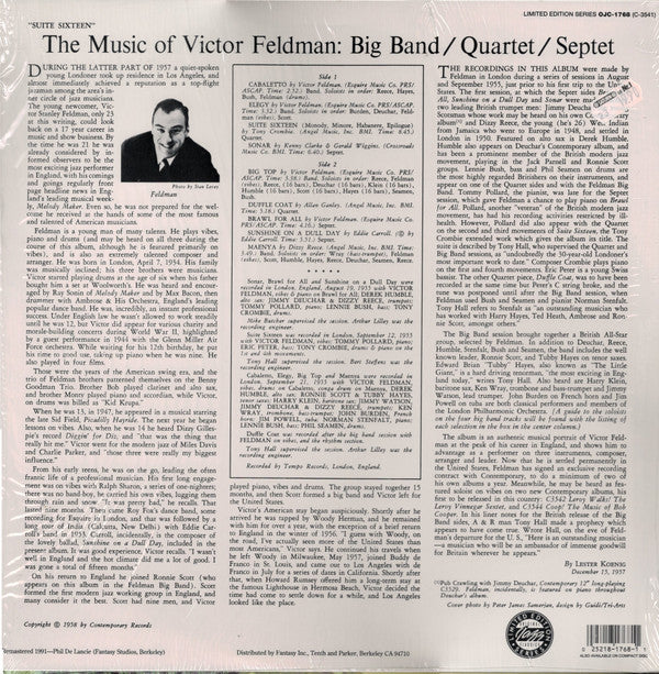 Master Release: Suite Sixteen by Victor Feldman