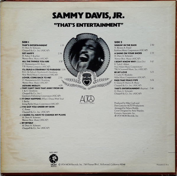 Master Release: That's Entertainment by Sammy Davis Jr.