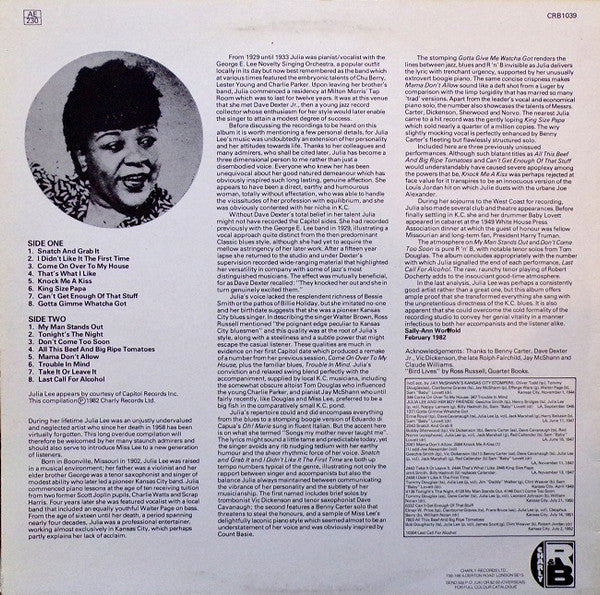 Release: Tonight's The Night-Vinyl-UK-1982-CRB 1039, CRB1039-5423959