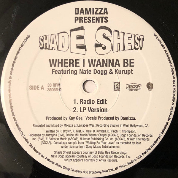 Master Release: Where I Wanna Be by Damizza