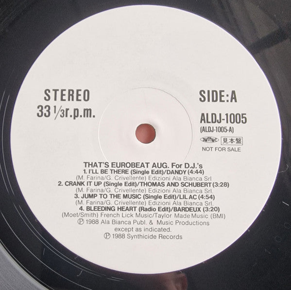 That's Eurobeat For D.J.'s August