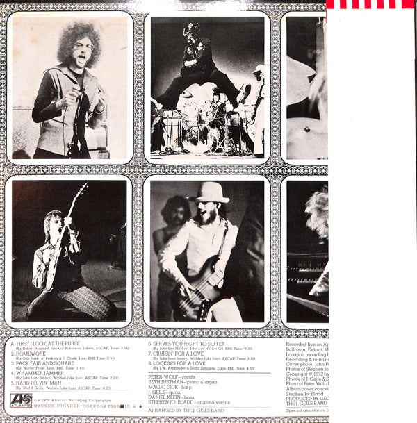 Master Release: "Live" Full House by The J. Geils Band