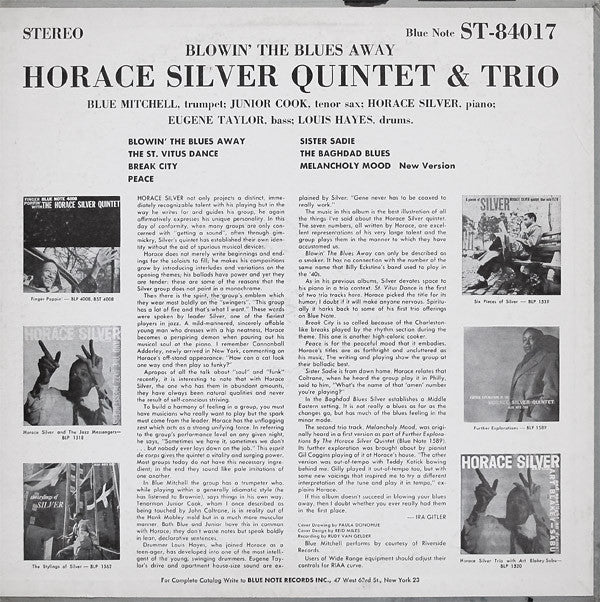 Release: Blowin' The Blues Away-Vinyl-US-1959-BST 84017, ST-84017, 84017-4979969