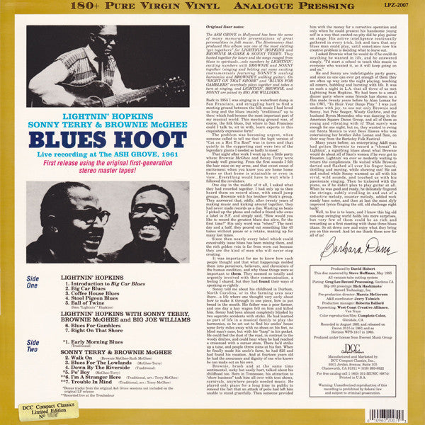 Blues Hoot Live Recording At 'The Ash Grove'
