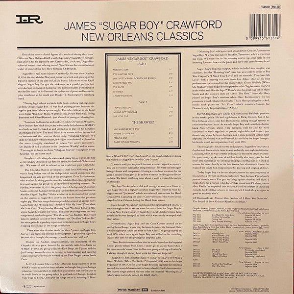 Master Release: New Orleans Classics by James "Sugar Boy" Crawford