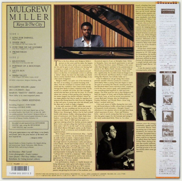 Master Release: Keys To The City by Mulgrew Miller