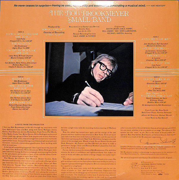 Master Release: The Bob Brookmeyer Small Band by Bob Brookmeyer