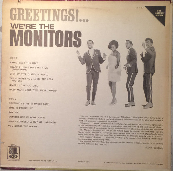 Master Release: Greetings!... We're The Monitors by The Monitors