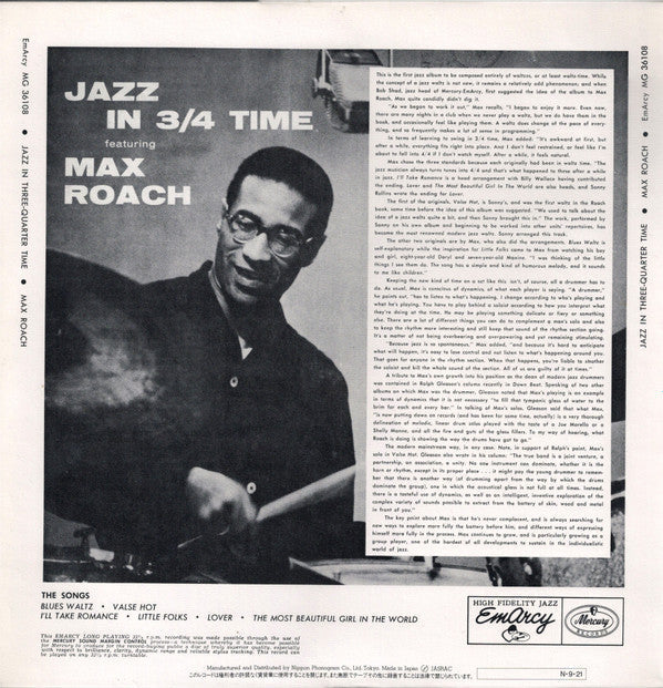 Release: Jazz In 3/4 Time-Vinyl-Japan-1984-195J-40(M)-5791761