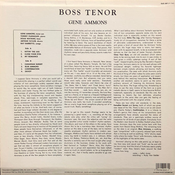 Master Release: Boss Tenor by Gene Ammons