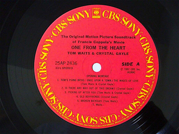One From The Heart - The Original Motion Picture Soundtrack Of Francis Coppola's Movie