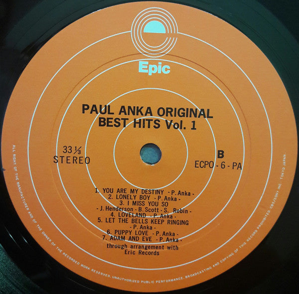 Paul Anka Original Best Hits, Vol.1