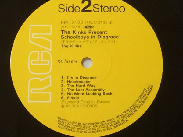 The Kinks Present Schoolboys In Disgrace