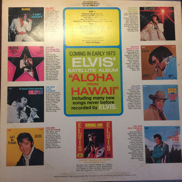 Release: Separate Ways-Vinyl-US-1972-CAS-2611-1600312