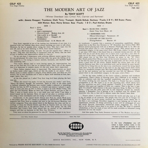 Master Release: The Modern Art Of Jazz by Tony Scott (2)