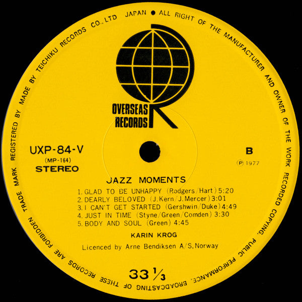 Jazz Moments With Karin Krog