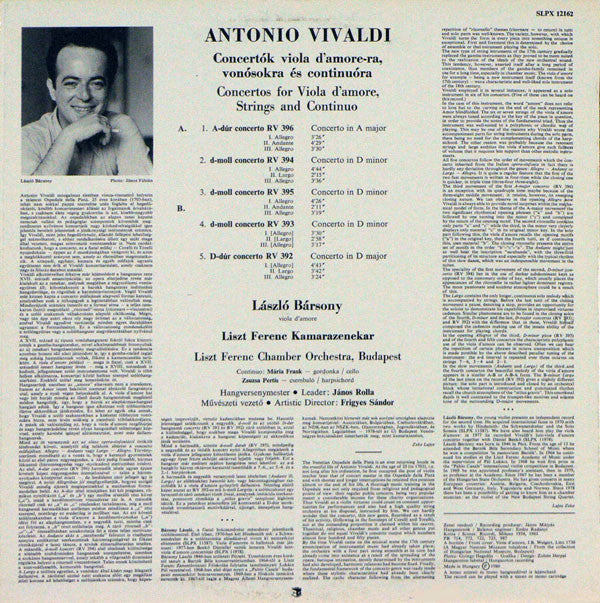 Master Release: Concertos For Viola D'Amore And Strings by Antonio Vivaldi