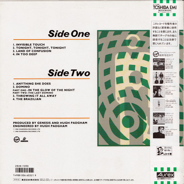 Release: Invisible Touch-Vinyl-Japan-1986-28VB-1090, 28VB-1090-3505902