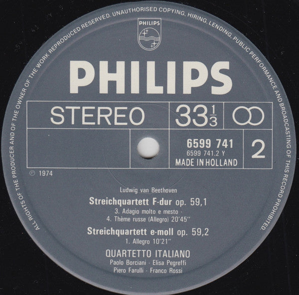 «Rasumowsky» Streichquartette = String Quartets = Quatuors A Cordes Op.59 Nos.1, 2, 3