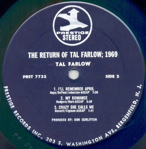 The Return Of Tal Farlow / 1969