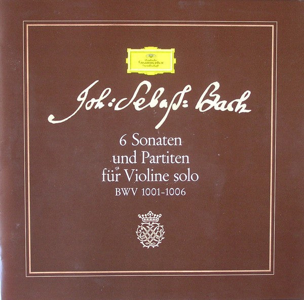 6 Sonaten Und Partiten Für Violine Solo BWV 1001-1006