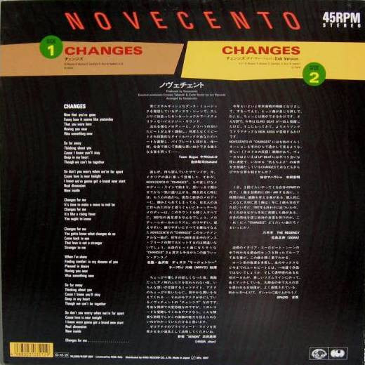 Release: Changes-Vinyl-Japan-1987-K13P-691-1452681