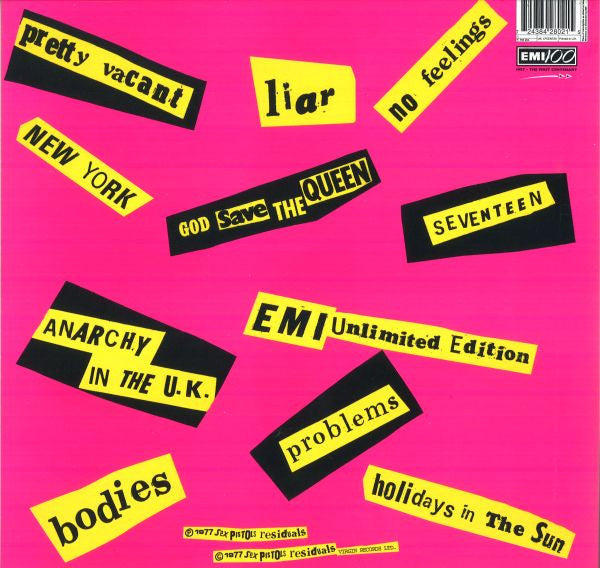 Release: Never Mind The Bollocks Here's The Sex Pistols-Vinyl-UK-1997-LPCENT20, 7243 8 42802 1 5 LPCENT 20-2742067