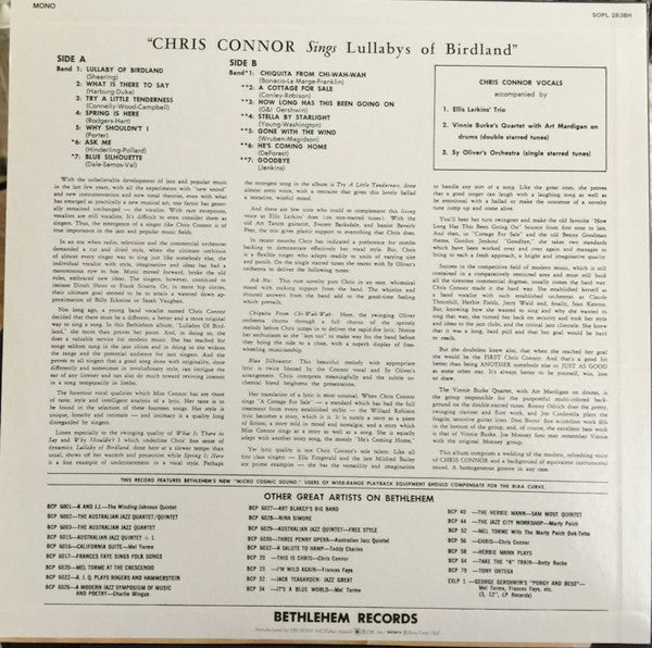 Sings Lullabys Of Birdland