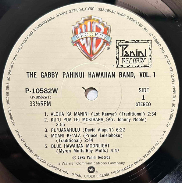 Release: The Gabby Pahinui Hawaiian Band-Vinyl-Japan-1978-P-10582W, P 10582W-29590024
