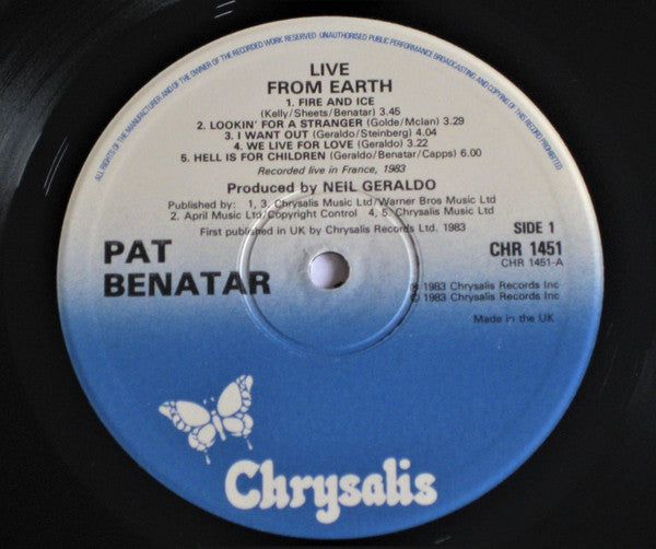 Release: Live From Earth-Vinyl-UK-1983-CHR 1451-14087503