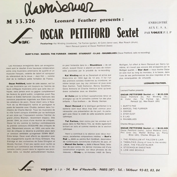 Master Release: Oscar Pettiford Sextet by Oscar Pettiford Sextet
