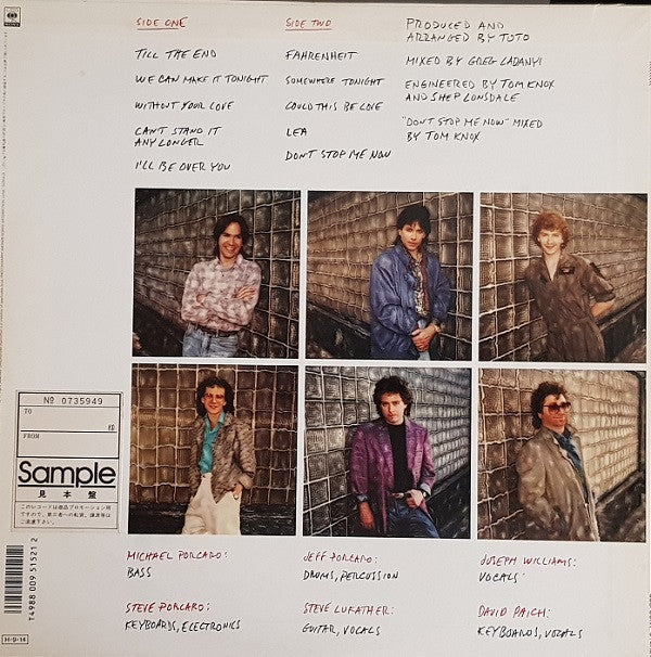 Release: Fahrenheit-Vinyl-Japan-1986-28AP 3222-23103248