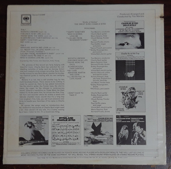 Release: The Great Byrd-Vinyl-US-None-CS 9747-12711504